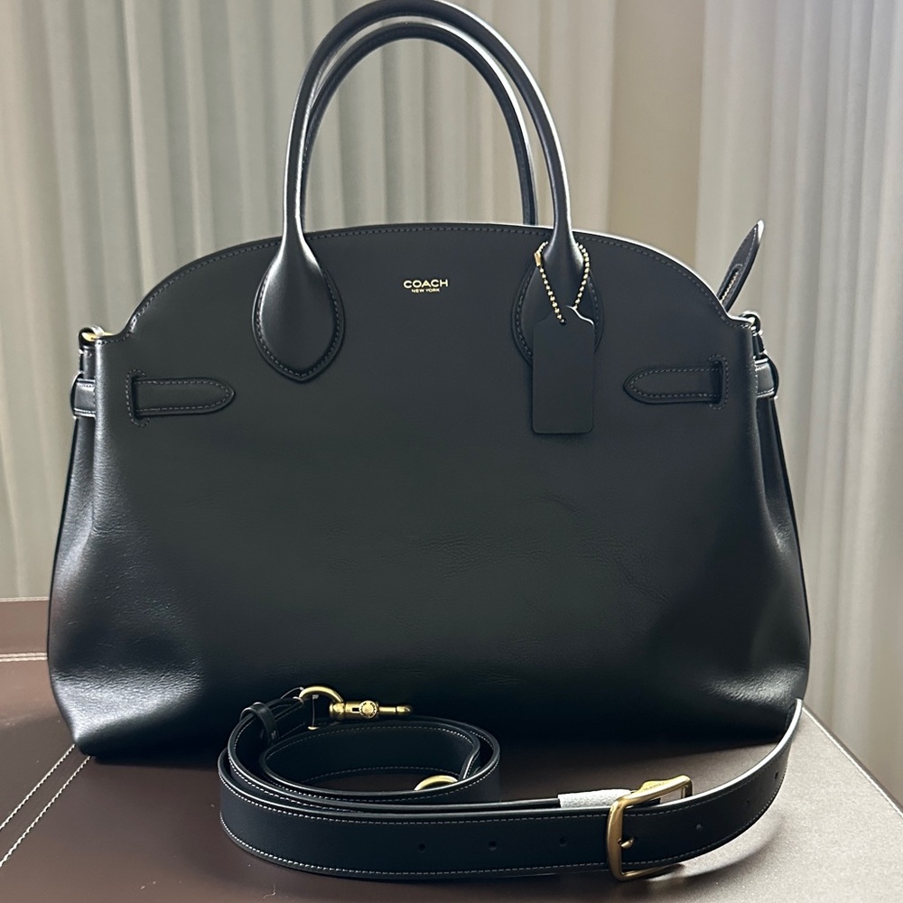 Coach Black Leather Satchel